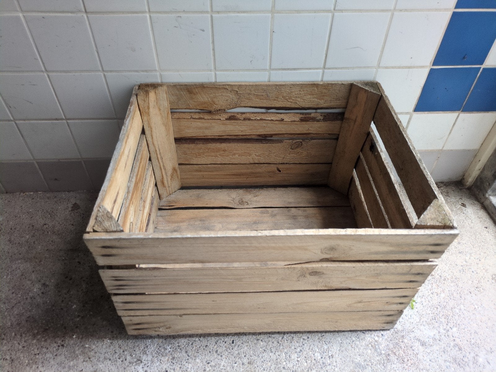 Houten krat - Vintage look 50x40x30 cm, Ophalen of Verzenden