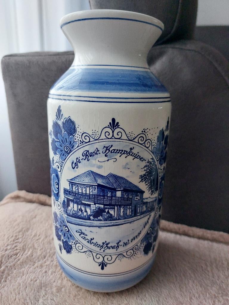 Delfts blauwe vaas  cafe rest. Kampkuiper  Harbrinkhoek., Ophalen