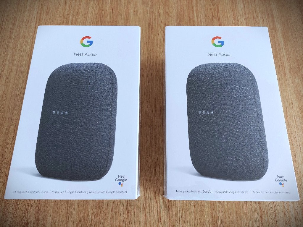 Google Nest Audio in plastic seal