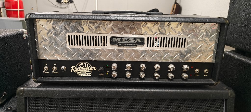 Mesa boogie dual rectifier Rev G +flightcase, Ophalen, Gebruikt, Gitaar, 100 watt of meer