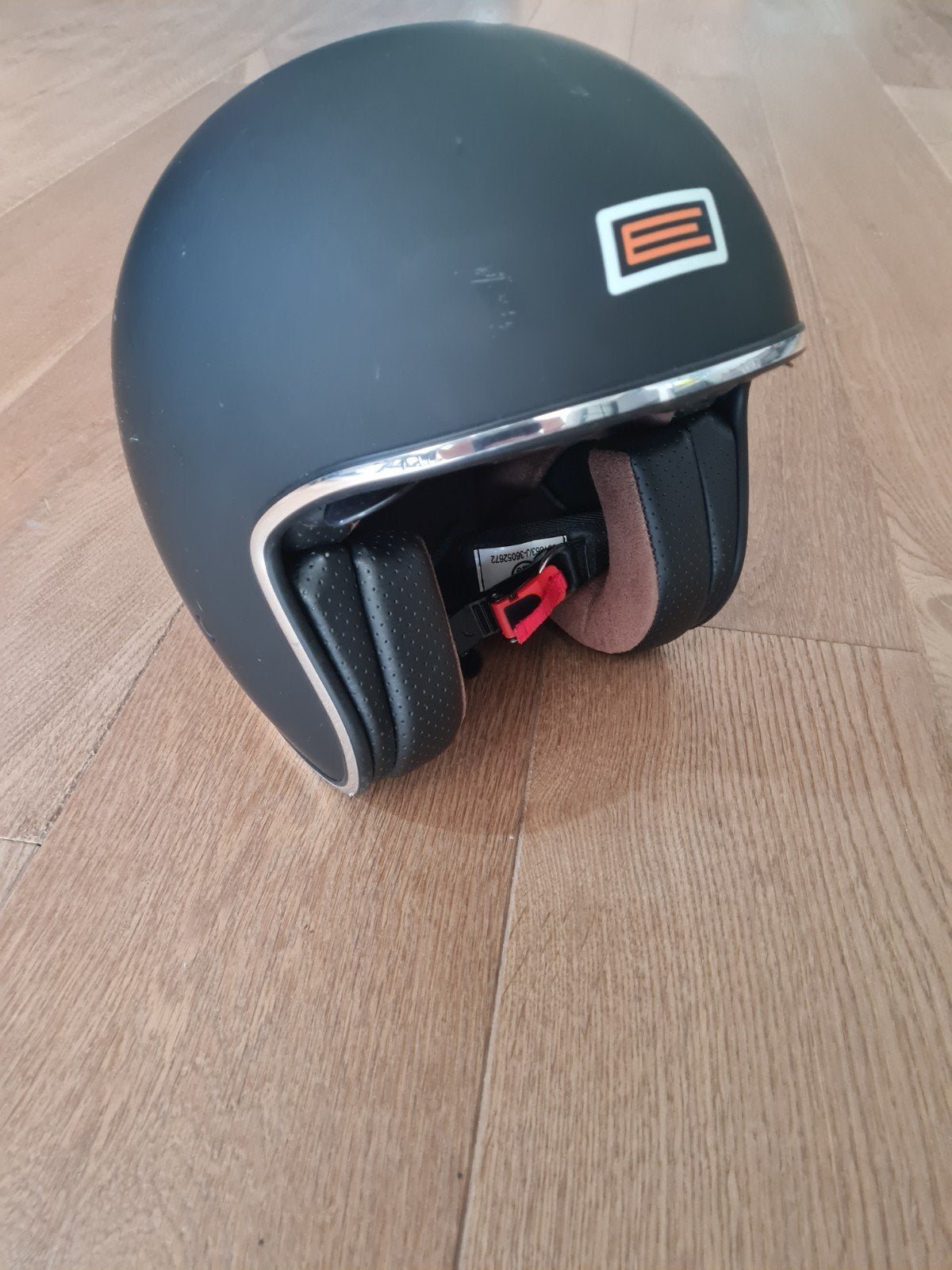 Zwarte scooterhelm met vizier - Maat XS (53-54), Ophalen of Verzenden, Gebruikt, Extra small of kleiner, Onbekend