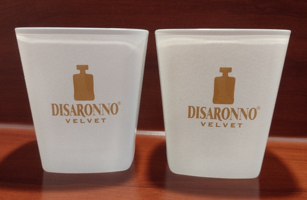 Disaronno Velvet Glazen Tumblers 24cl. (B), Verzamelen, Ophalen of Verzenden, Gebruikt, Overige typen