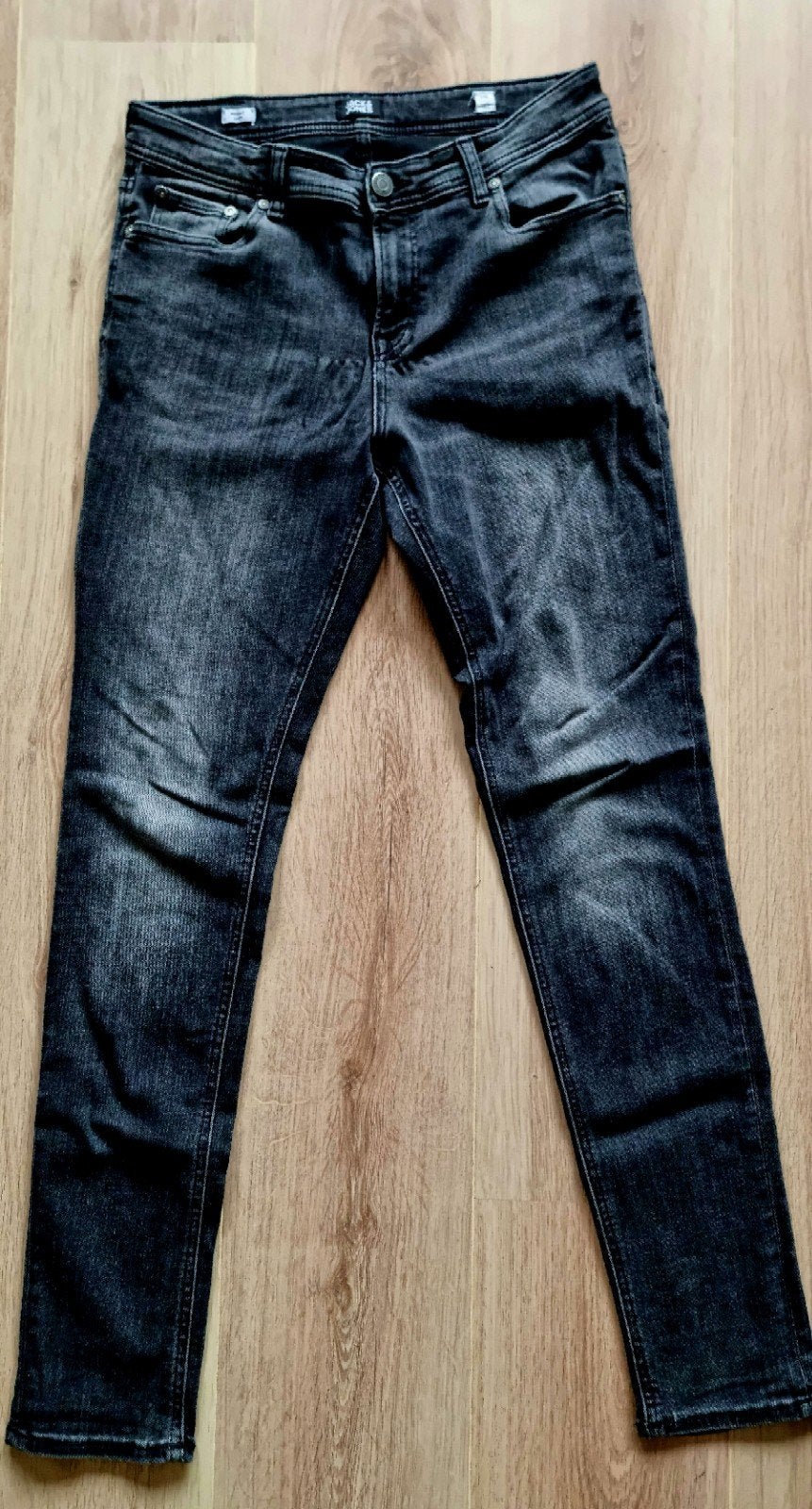 Jeans Jack&Jones skinny Liam zwart maat 176, Broek, Ophalen of Verzenden, Zo goed als nieuw, Jongen