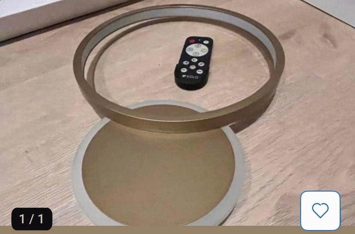 Eglo gouden lamp met afstandsbediening, Metaal, Overige merken, Gebruikt, Met afstandsbediening