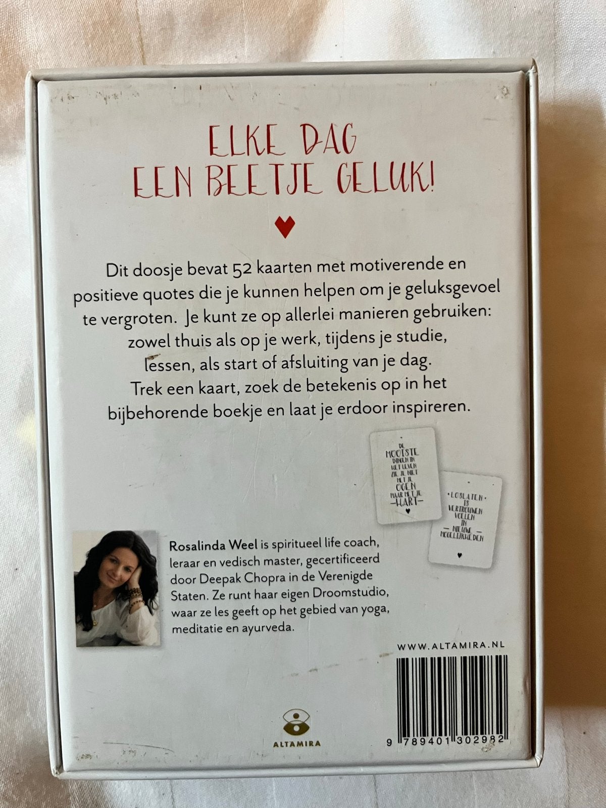 Gelukkig zijn moet je durven - 52 gelukskaarten & instructie, Ophalen of Verzenden, Zo goed als nieuw, Spiritualiteit algemeen