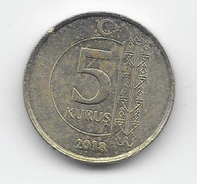 Turkije 5 kurus 2018 KM# 1240, Ophalen of Verzenden, Midden-Oosten, Losse munt