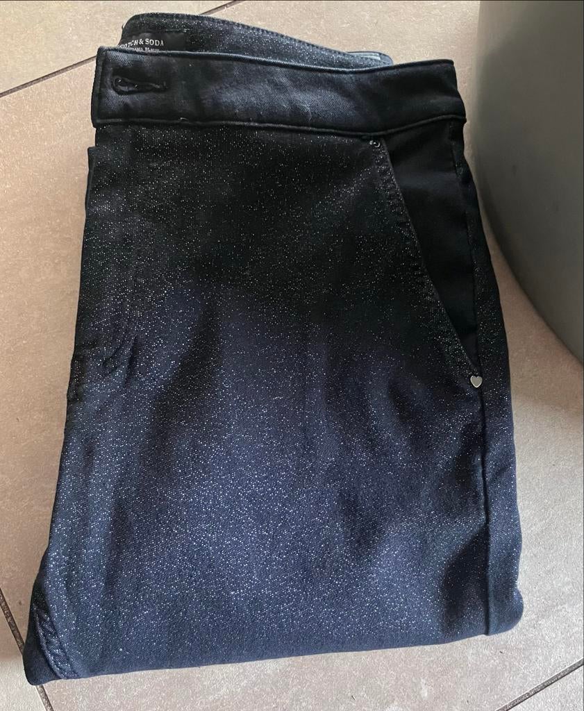 Scotch & Soda dames pantalon donkerblauw met glitters, Kleding | Dames, Broeken en Pantalons, Maat 38/40 (M), Blauw, Nieuw, Ophalen of Verzenden