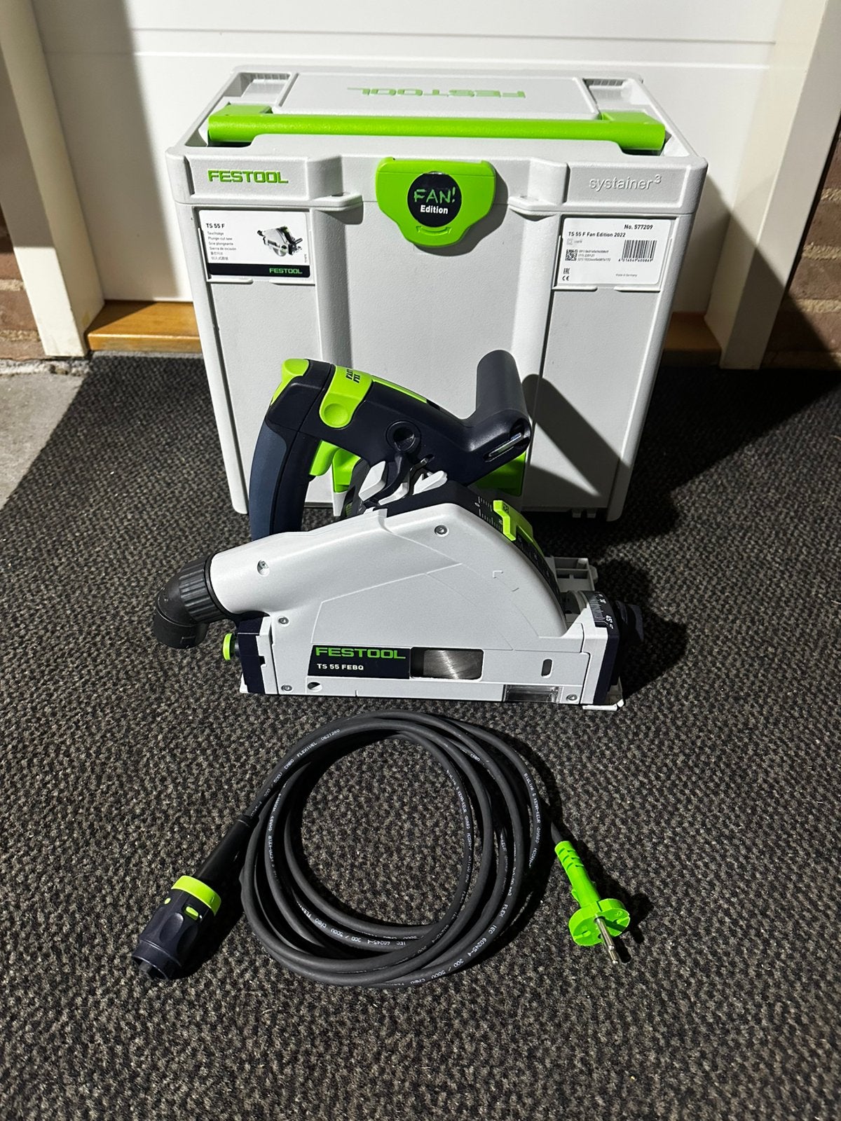 Festool TS 55 FEBQ Fan Edition, Ophalen, Invalzaag, Zo goed als nieuw, 30 tot 70 mm