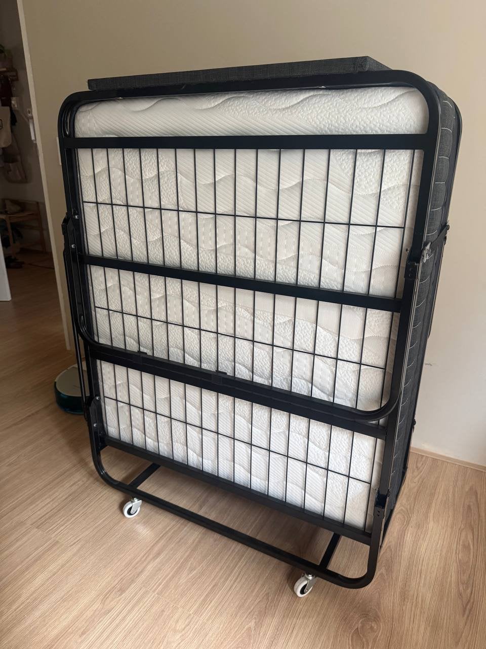 Vouwbed met HR45 Koudschuim Matras 80200 (nieuwprijs €349), Ophalen of Verzenden, Zo goed als nieuw, Eenpersoons, 80 cm
