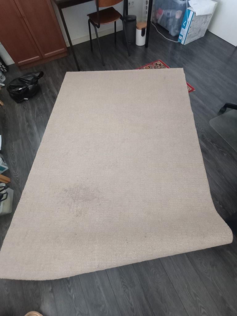 Langsted vloerkleed Ikea, Ophalen, Beige, 200 cm of meer, Zo goed als nieuw