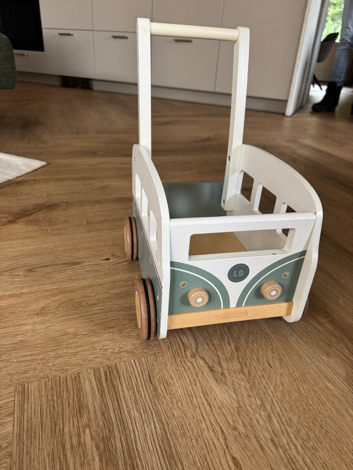 Little Dutch Houten Vintage Loopwagen - Goede Staat, Kinderen en Baby's, Speelgoed | Houten speelgoed, Ophalen, Gebruikt, Duw- of Trekspeelgoed