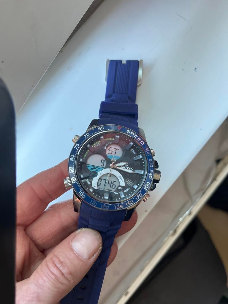 Martyn Line Herenhorloge - Sportief en Robuust, Overige merken, Gebruikt, Staal, Polshorloge