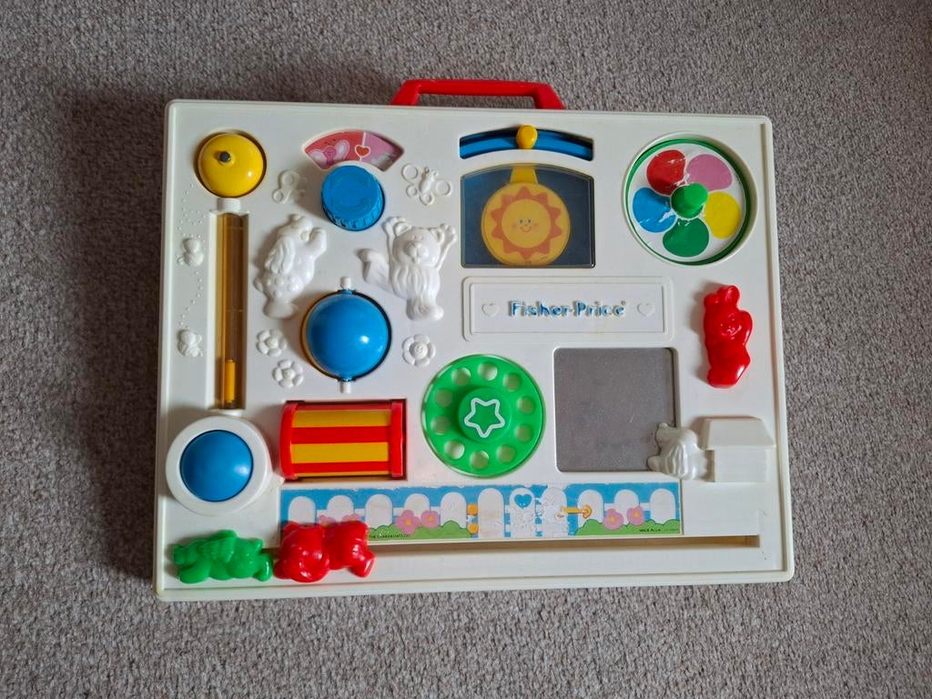 Vintage Fisher-Price Activity Center Speelbord, Kinderen en Baby's, Speelgoed | Fisher-Price, Ophalen, Gebruikt, Speelset
