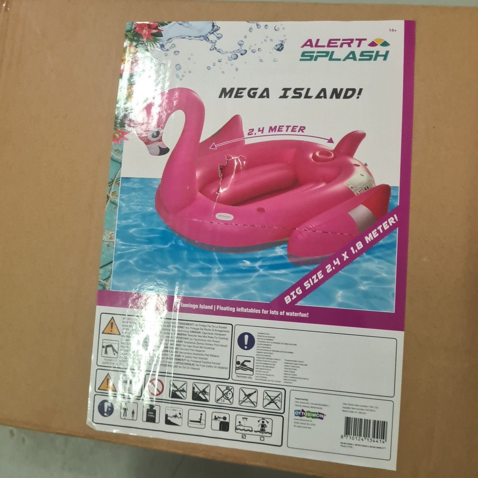 Alert Splash Mega Island Flamingo Opblaasbaar, Ophalen of Verzenden, Nieuw