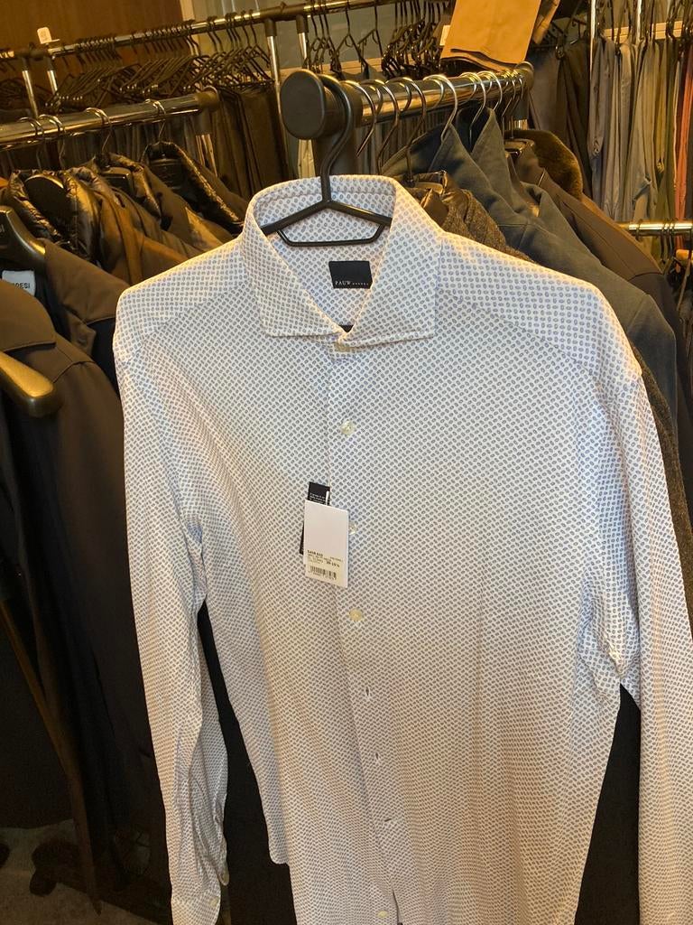 Pauw shirt, jersey wit blauw 39, Kleding | Heren, Ophalen of Verzenden, Nieuw, Blauw, Halswijdte 39/40 (M)