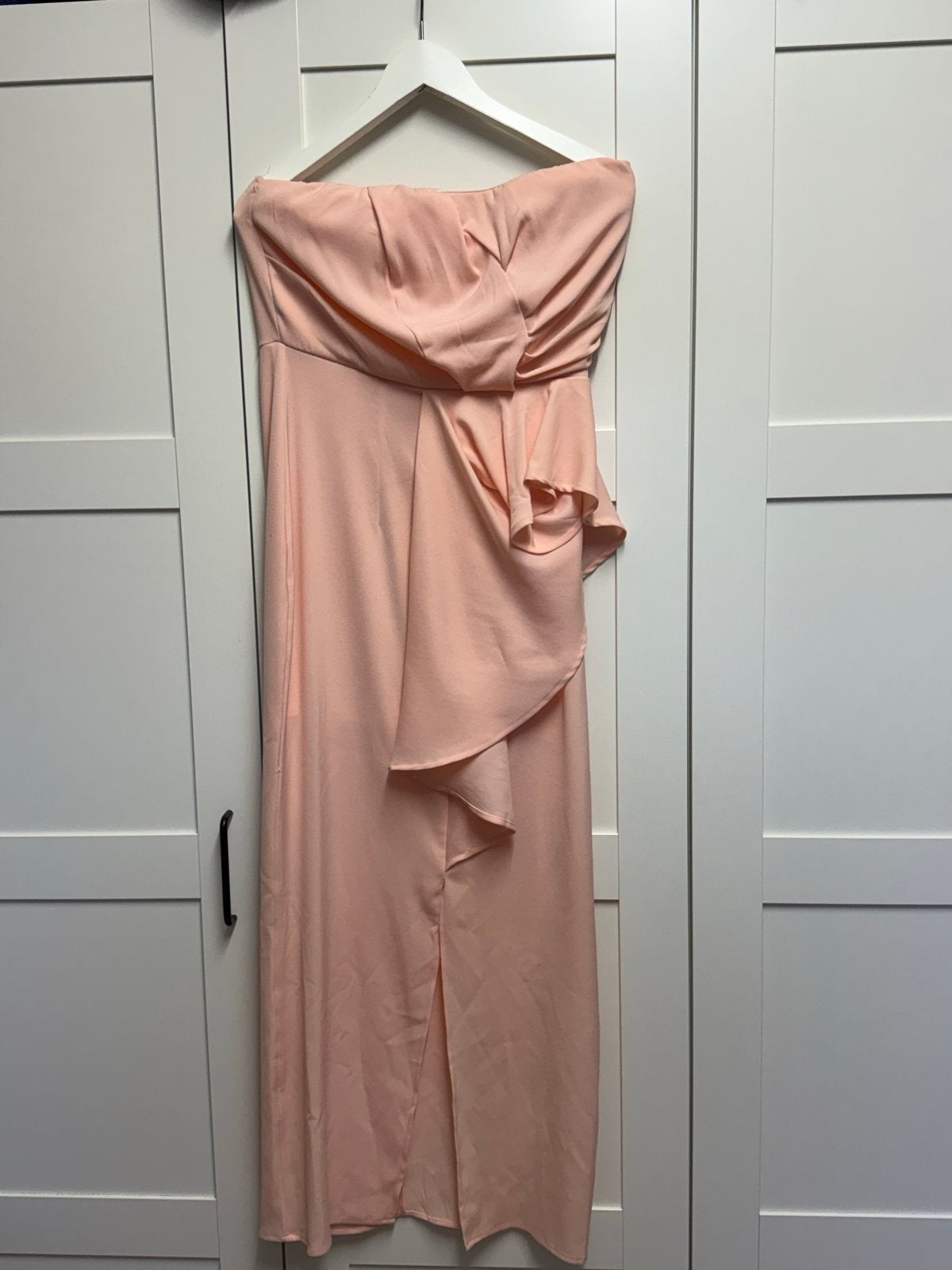 Strapless Galajurk Zalmroze Maat S/M, Kleding | Dames, Ophalen of Verzenden, Zo goed als nieuw, Maat 36 (S), Roze
