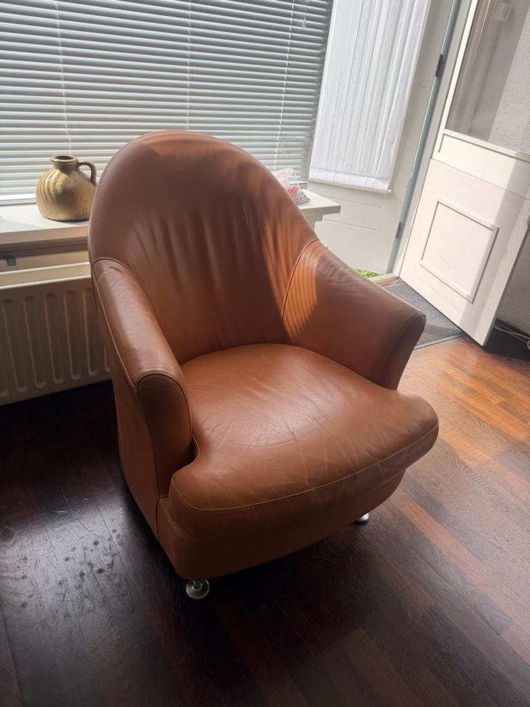 2 Natuzzi fauteuils (vintage), Ophalen, Gebruikt, 75 tot 100 cm, 50 tot 75 cm