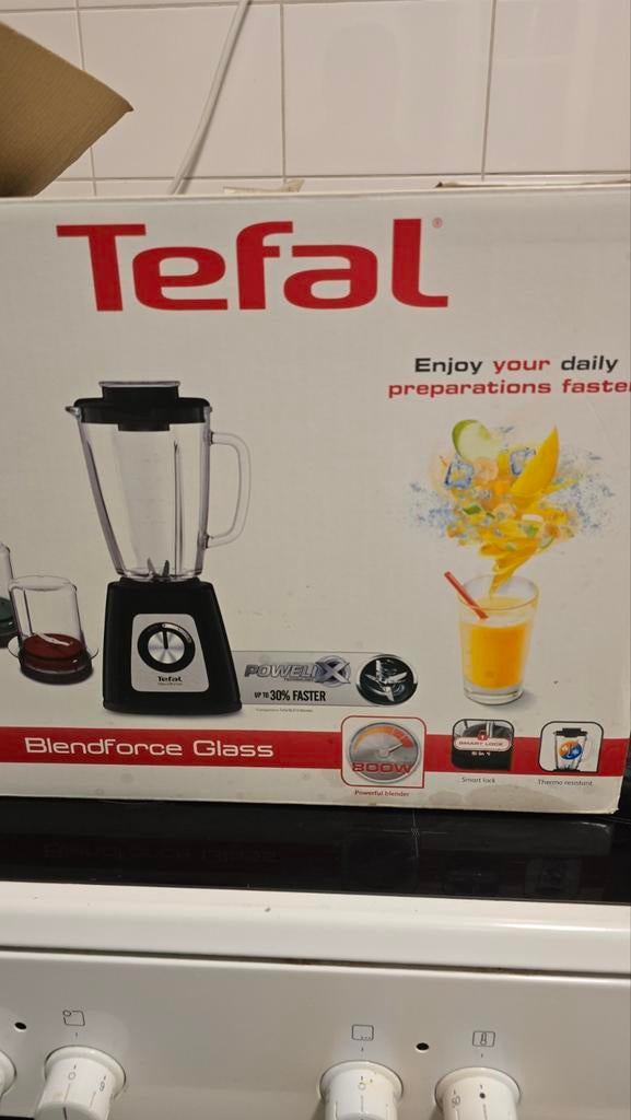 Tefal Blendforce II Blender - Glazen Kan - 800W, Ophalen of Verzenden, Blender