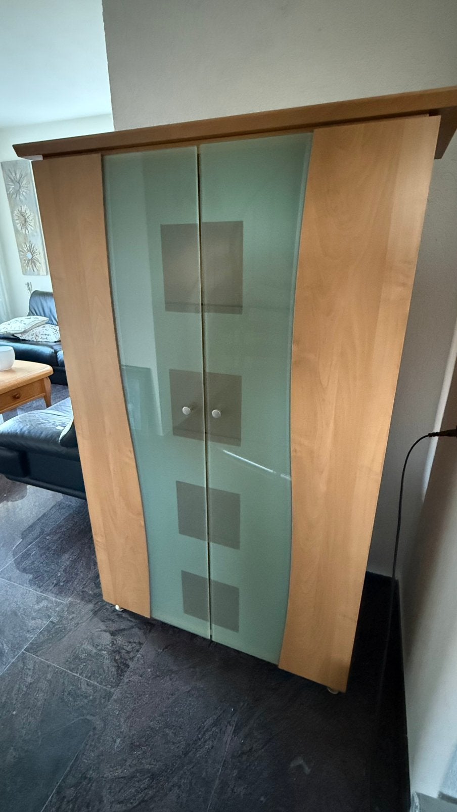 Kast woonkamerkast, Ophalen, Gebruikt, Glas, Minder dan 150 cm