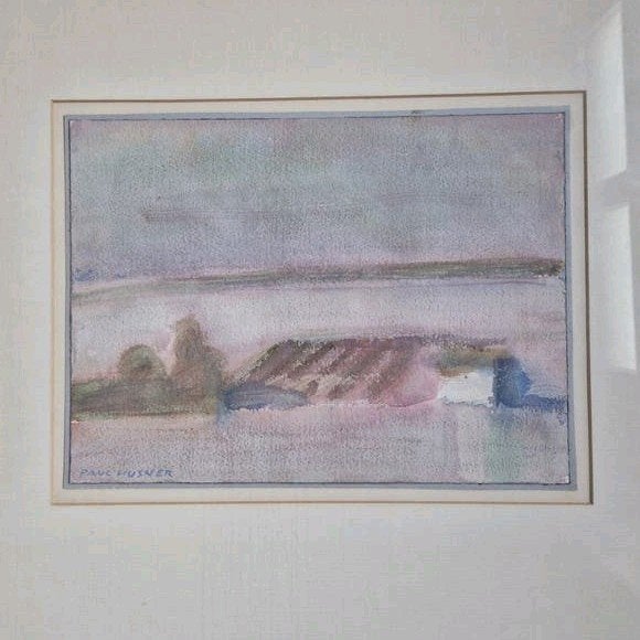 Ingelijste gouache van Paul Husner (1942), Antiek en Kunst, Ophalen of Verzenden