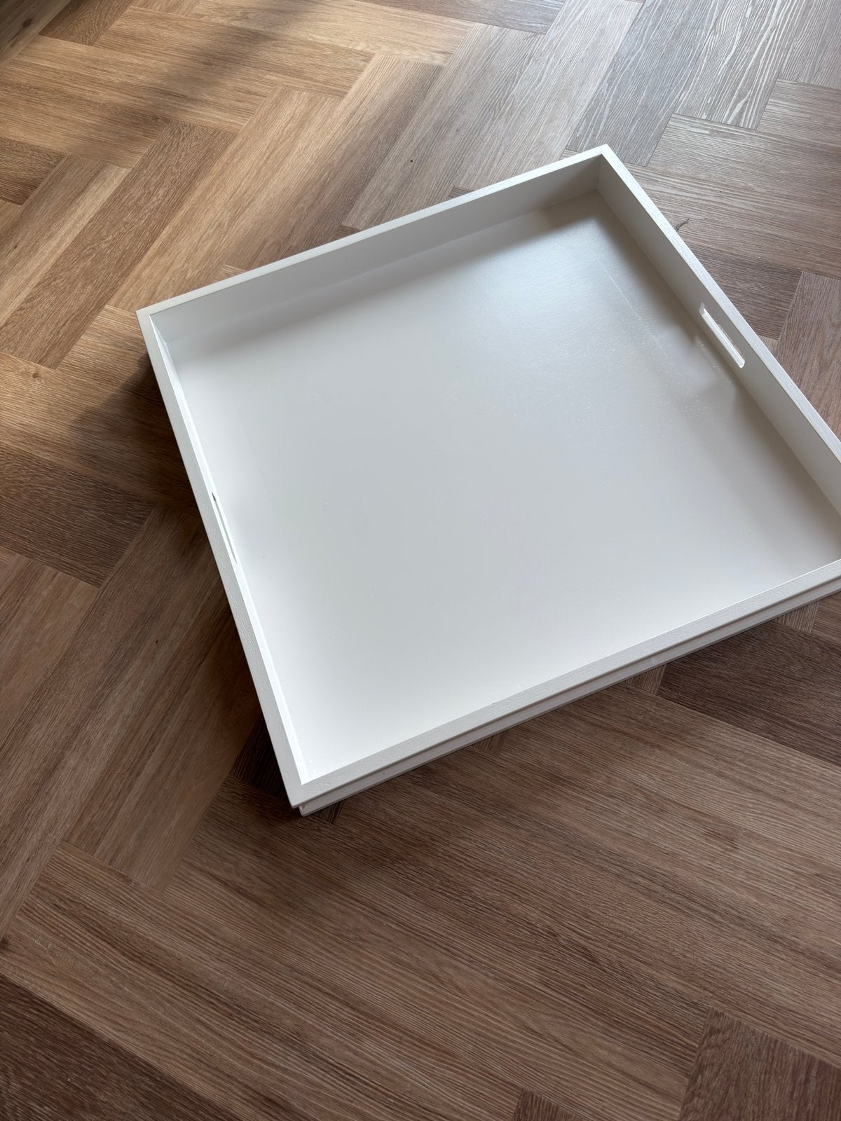 Prachtig handgemaakt dienblad hout 80x80 cm, Ophalen, Zo goed als nieuw, Vierkant, Hout