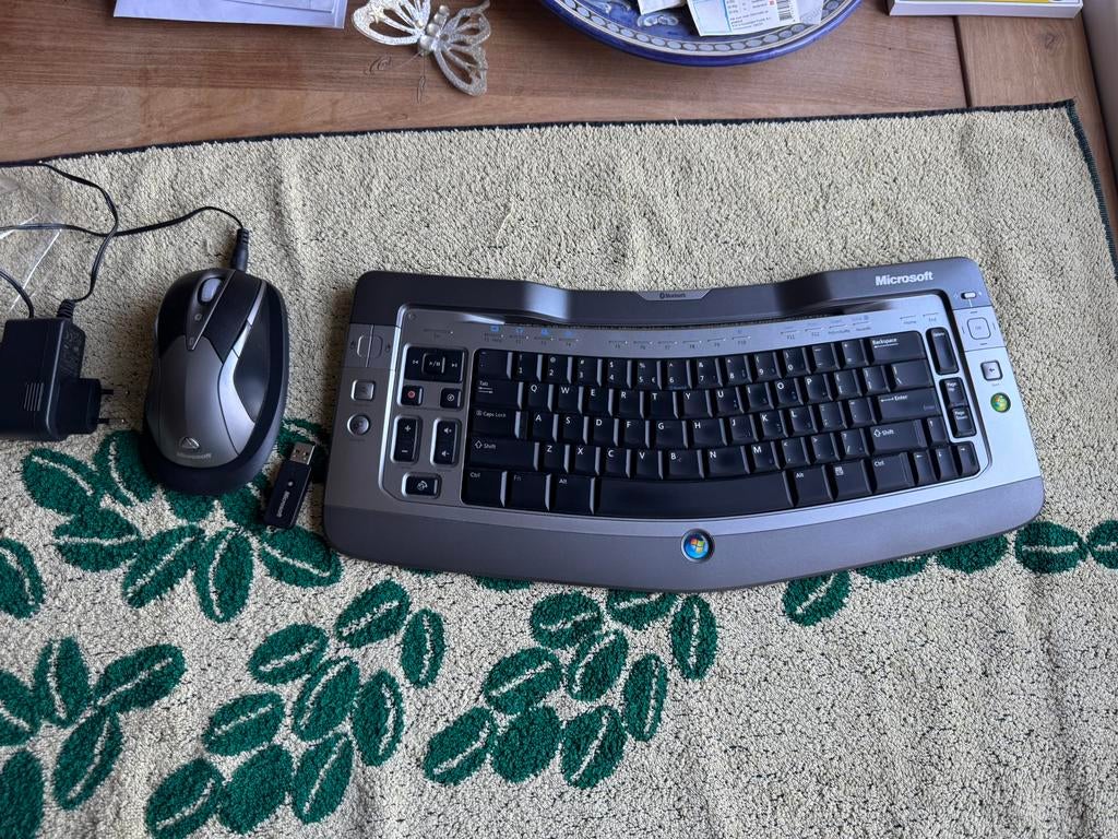 Microsoft Entertainment Keyboard 7000 en muis, Computers en Software, Toetsenborden, Toetsenbord en muis-set, Ophalen of Verzenden