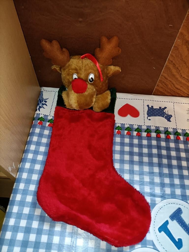 Kerst sok kerstsok eland voor cadeautjes, Ophalen of Verzenden