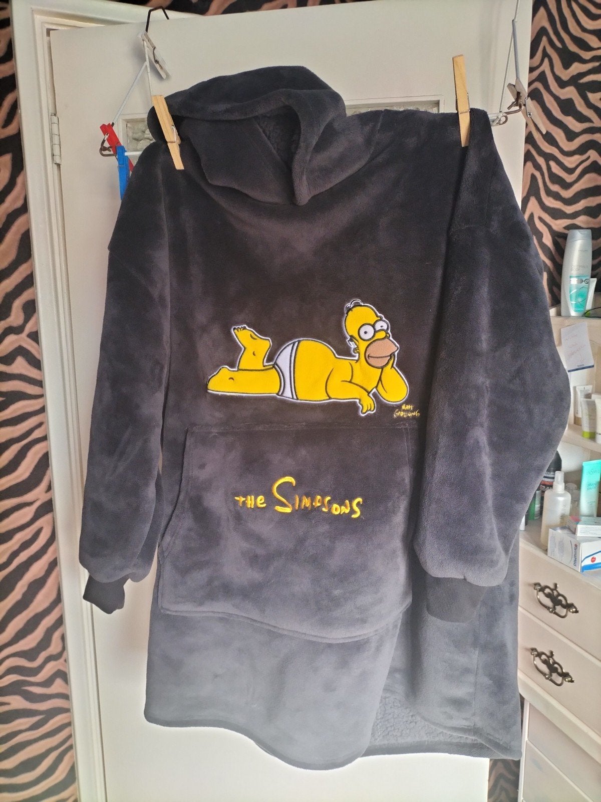 The Simpsons Homer Oversized Hoodie Snuggle Deken S-M, The Simpsons, Ophalen of Verzenden, Zo goed als nieuw