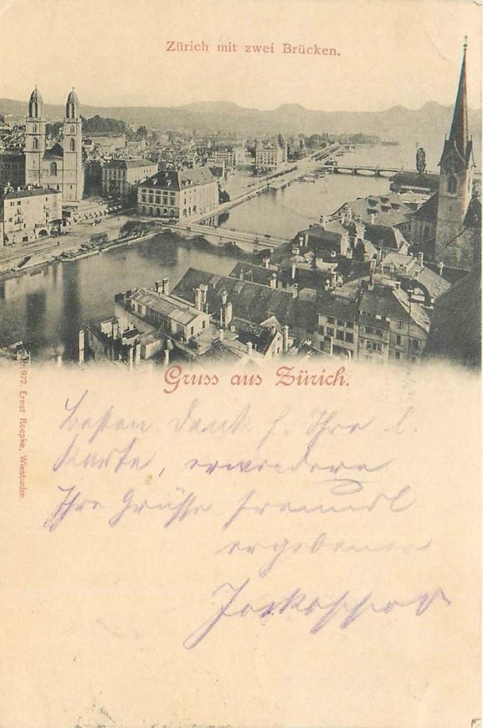 701-283-007 Zurich, Verzenden, Voor 1920, Overig Europa