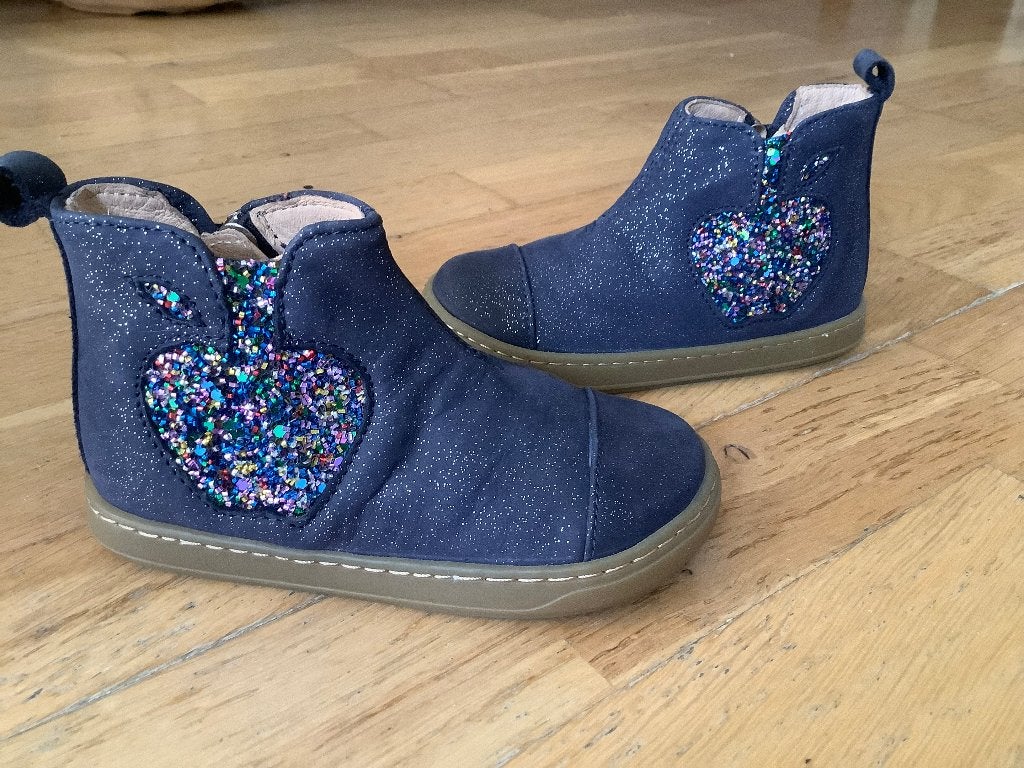 Shoo Pom meisjeslaarsjes enkellaarsjes leer marineblauw mt24, Ophalen, Schoentjes, Jongetje of Meisje, Shop pom
