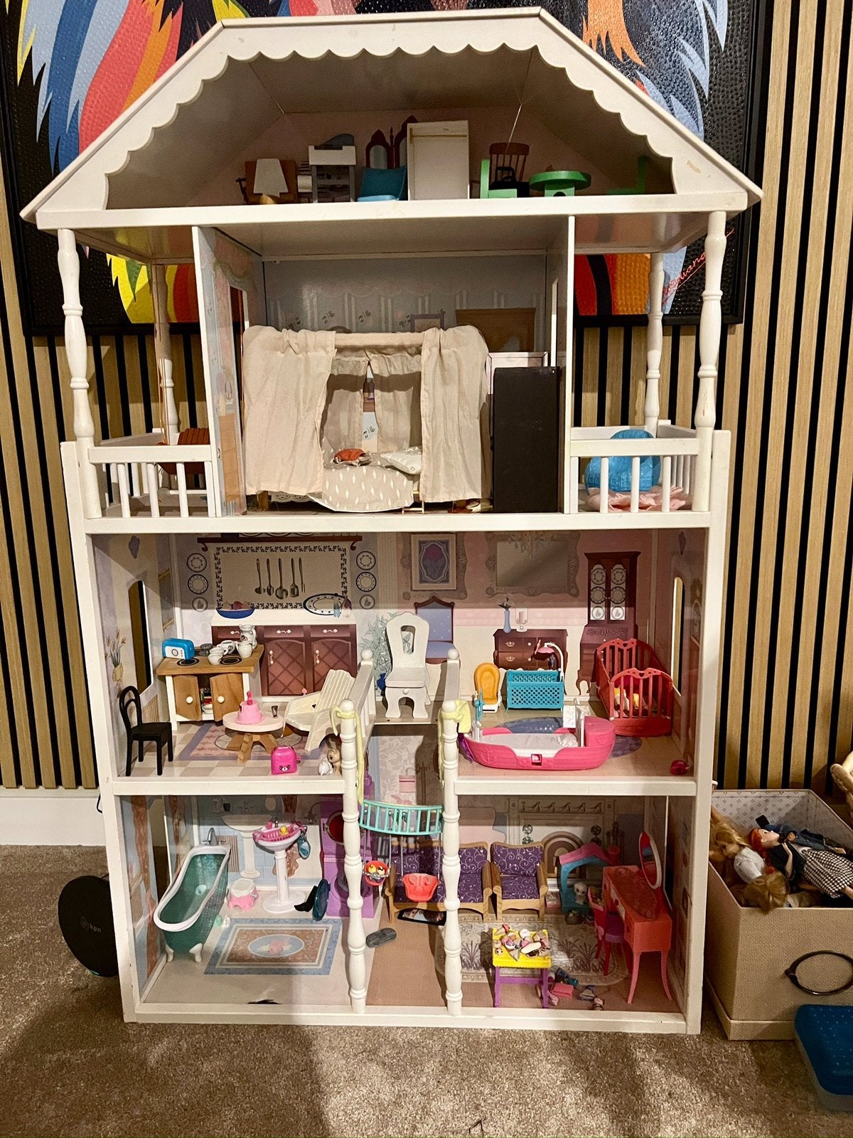 Kidcraft houten poppenhuis, Ophalen, Zo goed als nieuw, Poppenhuis