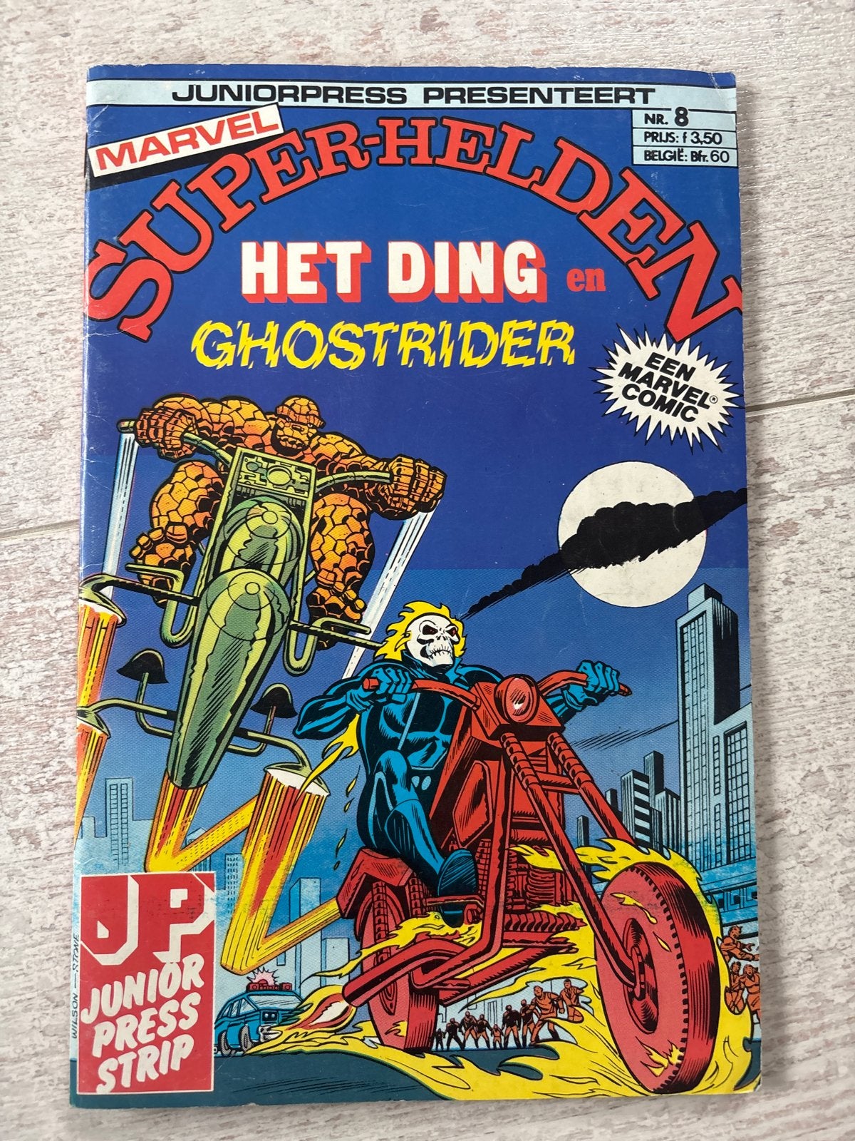Marvel Superhelden: Het Ding en Ghostrider Juniorpress, Eén stripboek, Ophalen of Verzenden, Gelezen