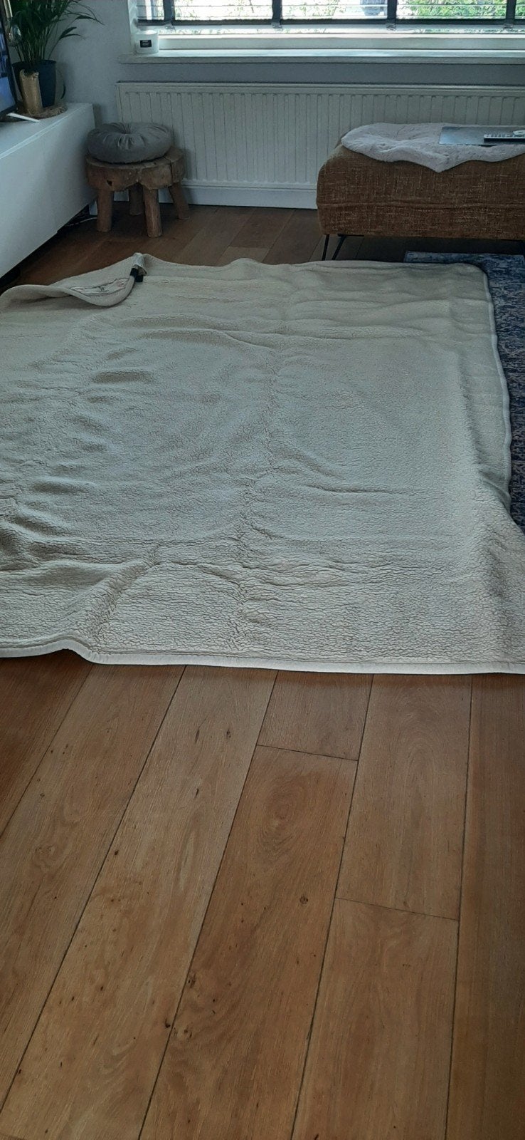 Merino Schapenwol Deken - Vitthermo - Crème, Ophalen, Beige, Tweepersoons, Deken of Dekbed