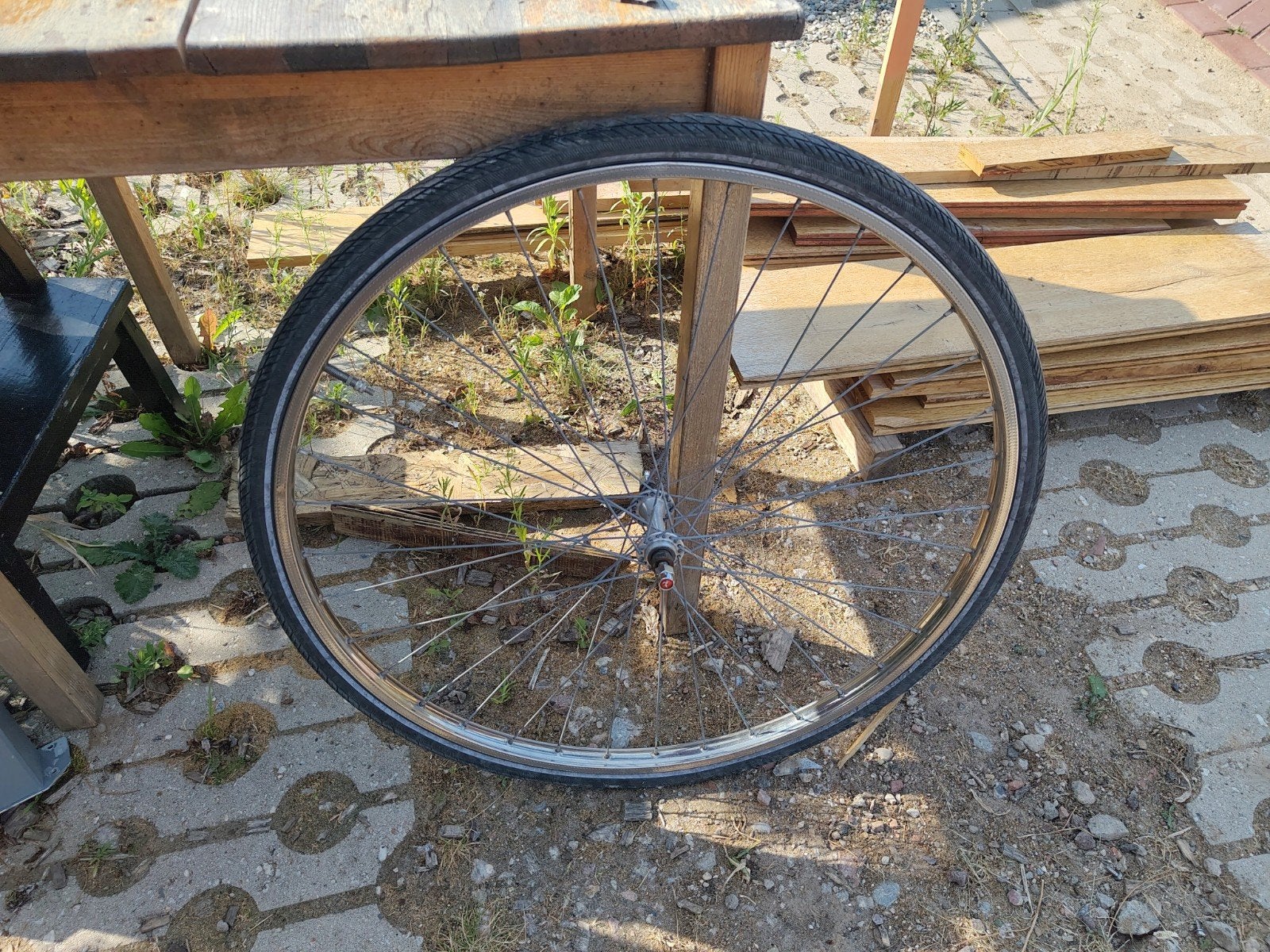 voorwiel 28" fiets, met band, Ophalen of Verzenden, Gebruikt