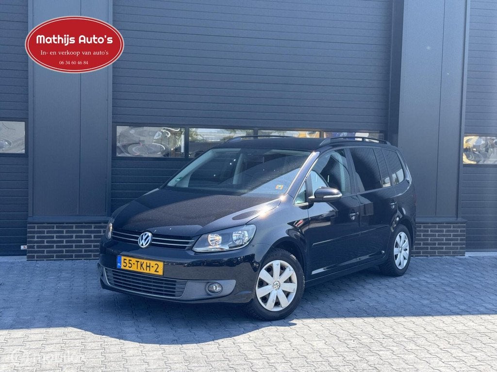 Volkswagen Touran 1.6 TDI Highline BlueMotion, Euro 5, 4 cilinders, Zwart, Origineel Nederlands