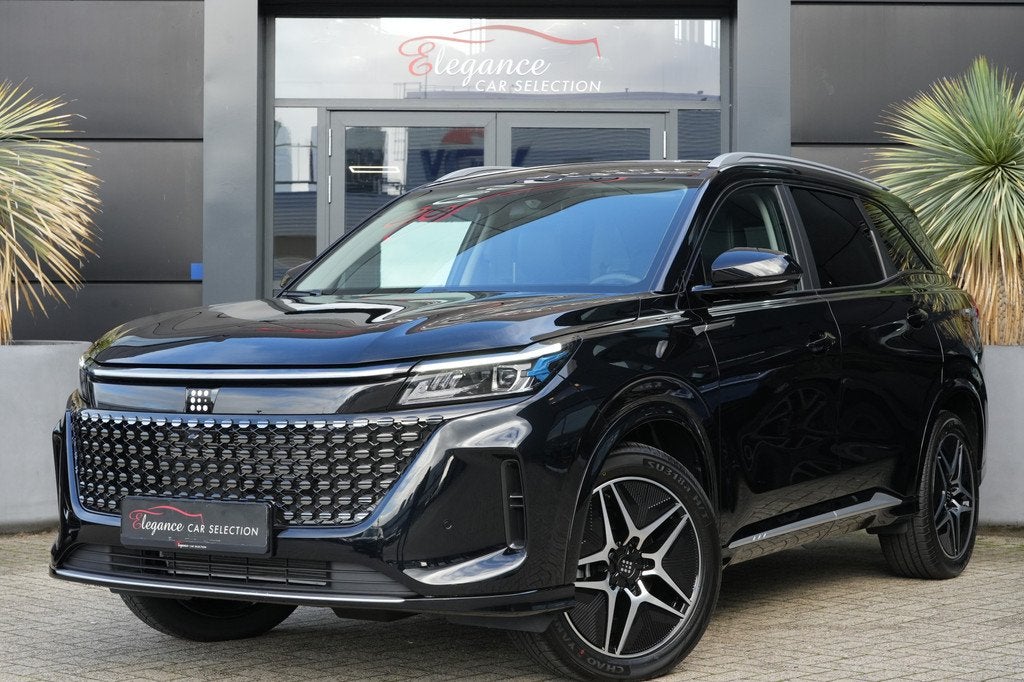 DFSK E5 1.5 PHEV 288pk Panoramadak/CarAuto/360camera 7p, Auto's, Overige Auto's, 4 cilinders, Zwart, Bedrijf, SUV of Terreinwagen