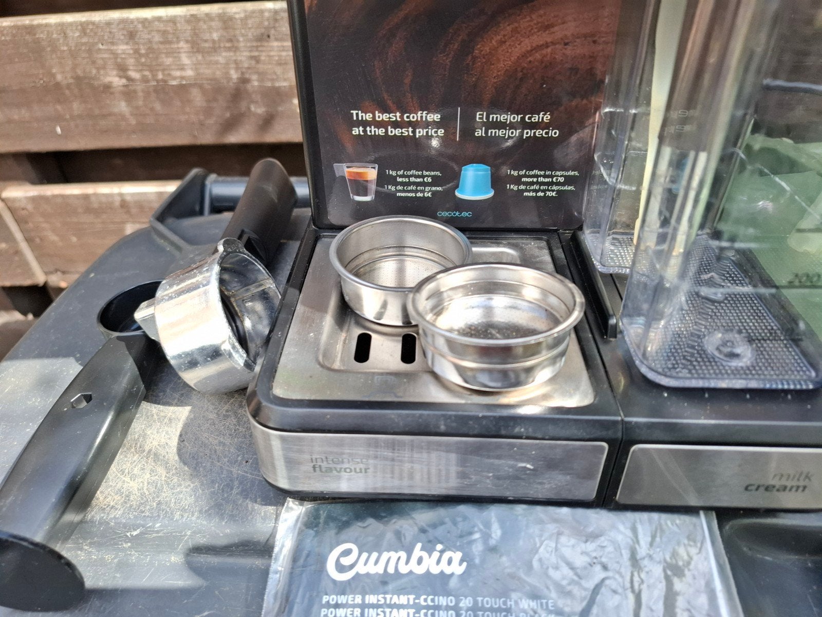 Cecotec Cumbia Power Instant-ccino 20 Koffiezetapparaat, Espresso apparaat, Ophalen of Verzenden, Zo goed als nieuw, Afneembaar waterreservoir