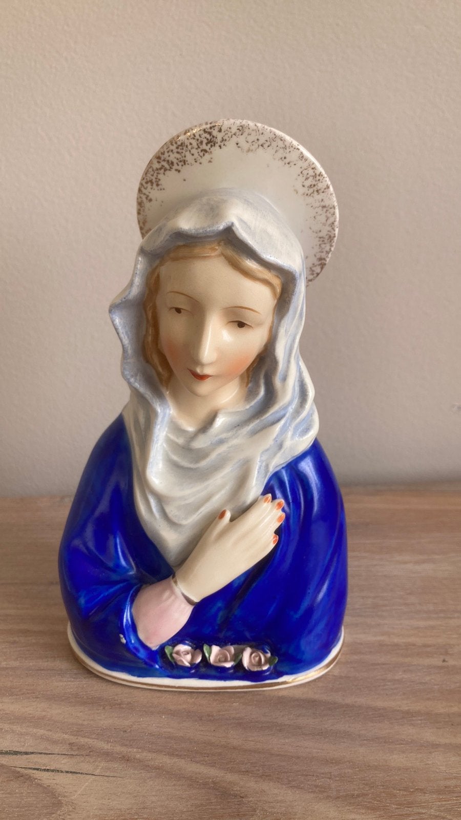 Beeldje Madonna keramiek, Ophalen of Verzenden, Zo goed als nieuw, Beeld(je)