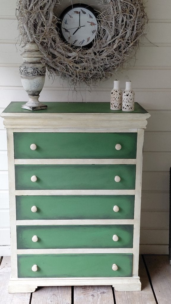 Brocante kastje, Huis en Inrichting, Kasten | Ladekasten, 5 laden of meer, 100 tot 150 cm, Zo goed als nieuw, Grenenhout