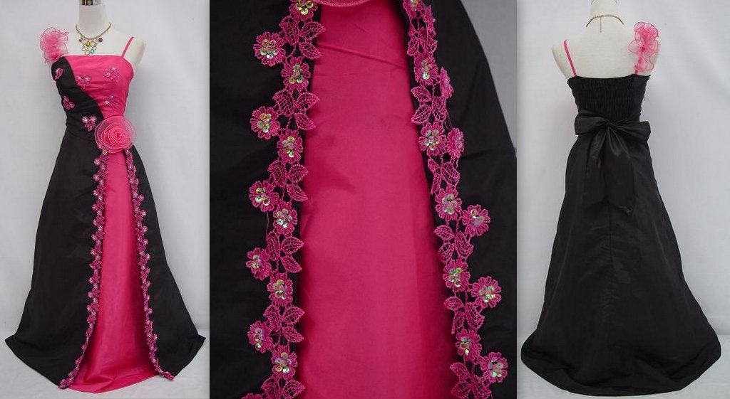 nieuwe galajurk maat 36-38 zwart/roze, Galajurk, Zwart, All2wish4, Nieuw