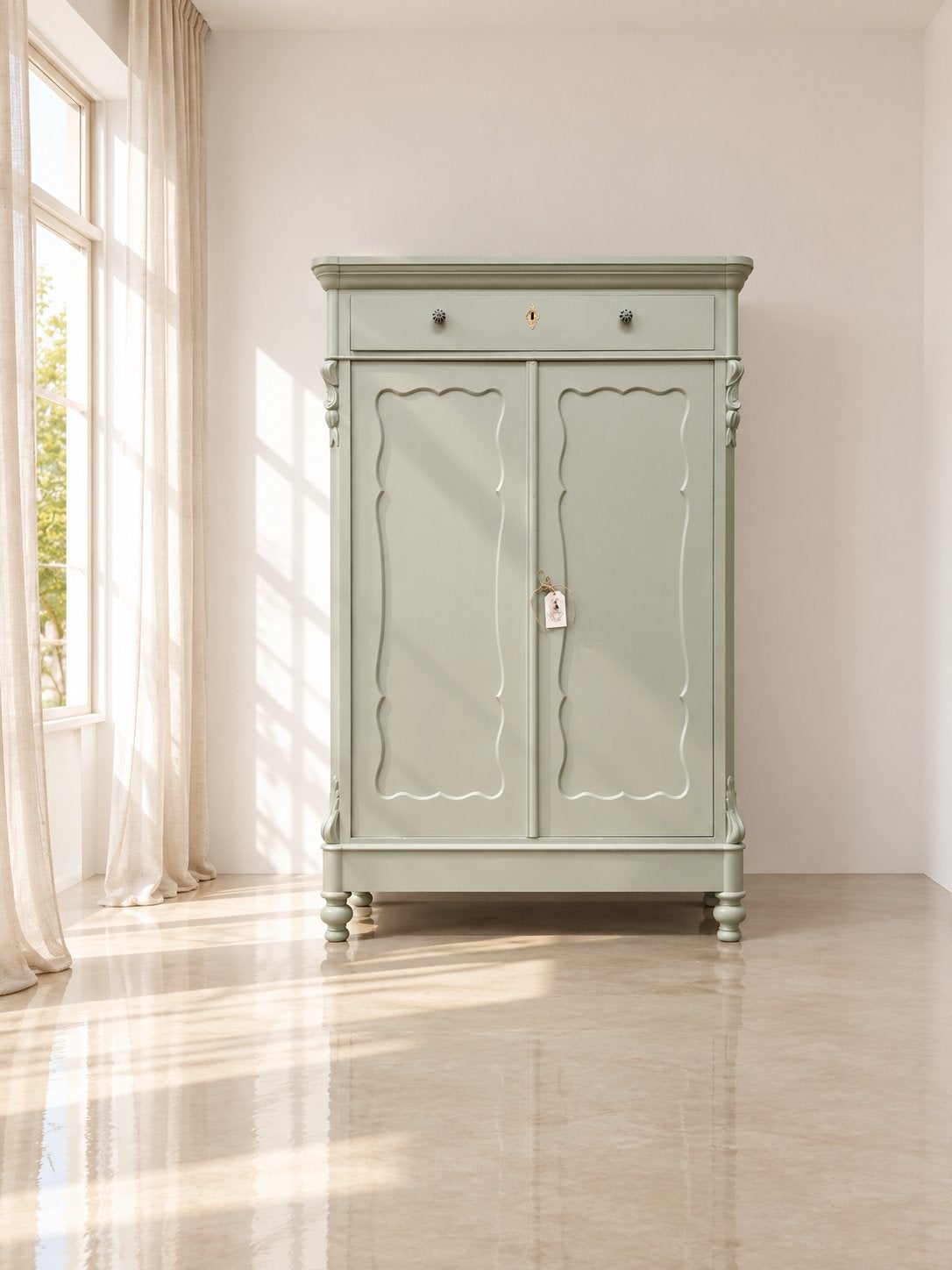 Biedermeier meidenkast linnenkast babykamer vintage commode, Ophalen, 100 tot 150 cm, Zo goed als nieuw, 3 of 4 laden