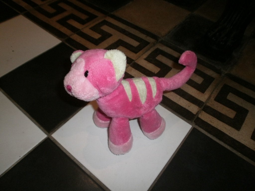 Evora kruitvat poes roze met groene strepen op rug en oren, Overige merken, Ophalen of Verzenden, Zo goed als nieuw, Roze