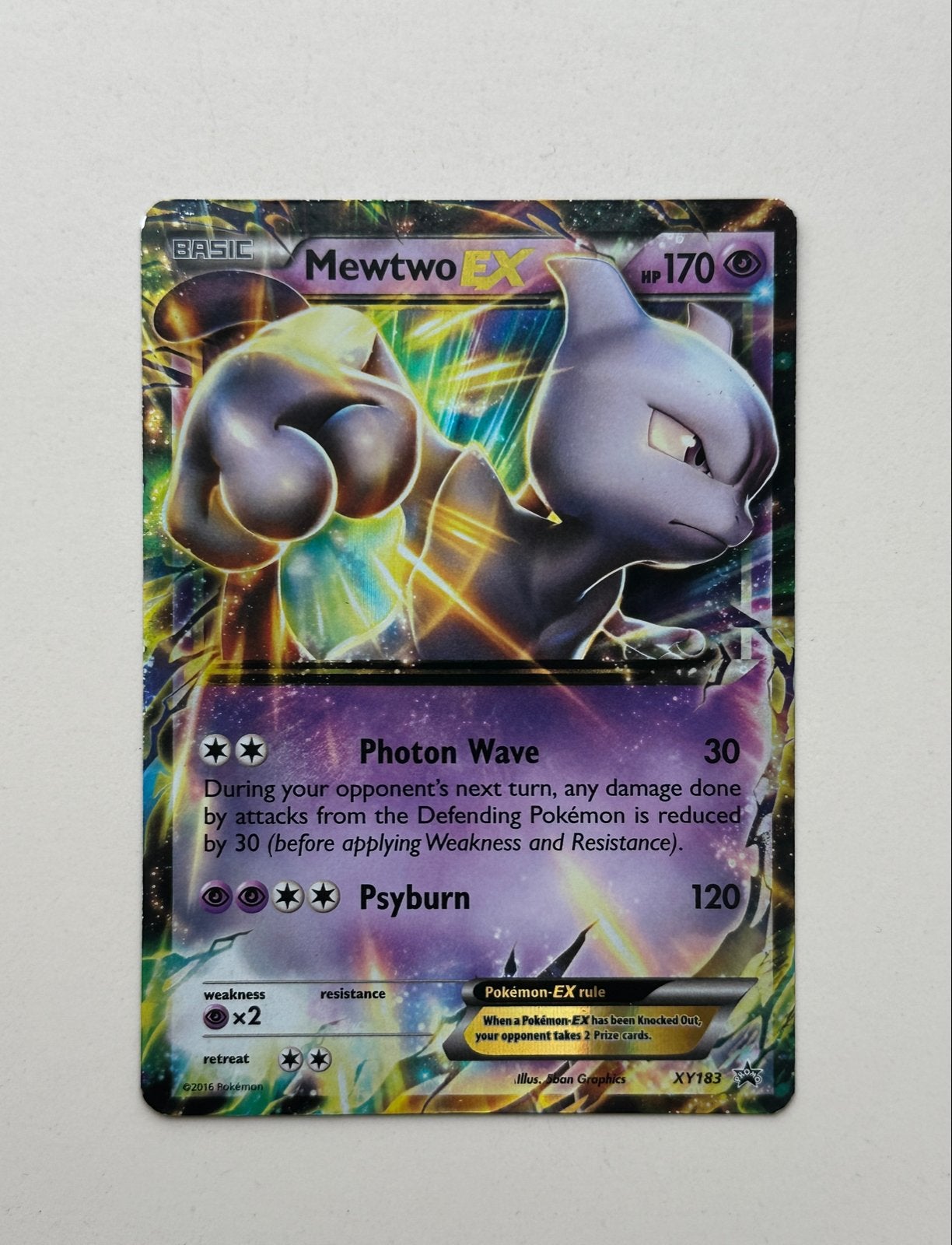 Mewtwo EX, Ophalen of Verzenden, Zo goed als nieuw, Losse kaart, Foil