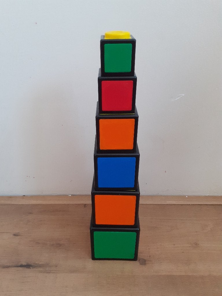 Rubik's Stack Cubes stapeltoren babyspeelgoed, Ophalen of Verzenden, Zo goed als nieuw, Overige typen