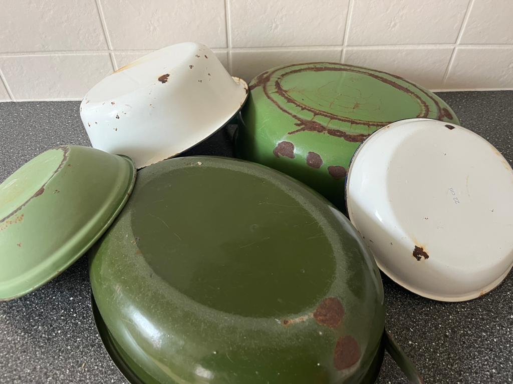 Vintage,, Antiek en Kunst, Antiek | Emaille, Ophalen
