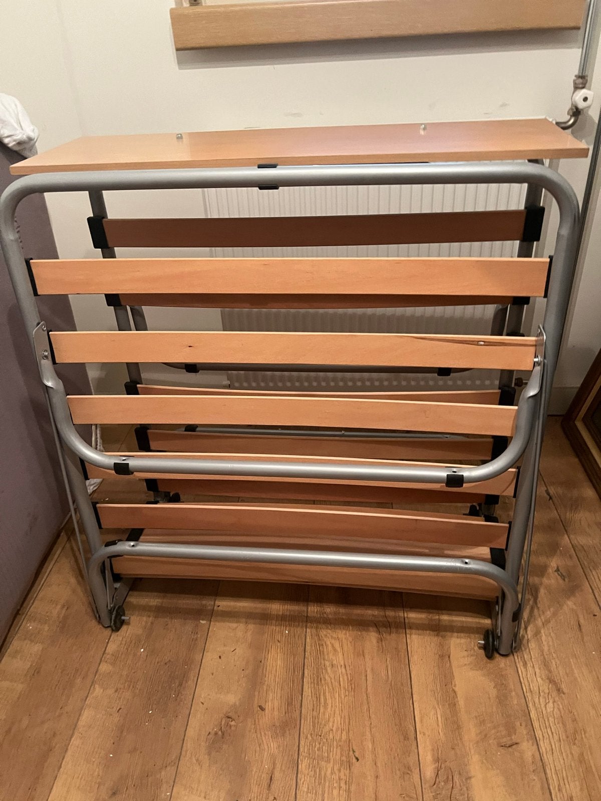 Inklapbaar bed met wieltjes 180x80 cm, Ophalen, Gebruikt, Eenpersoons, 190 cm of minder