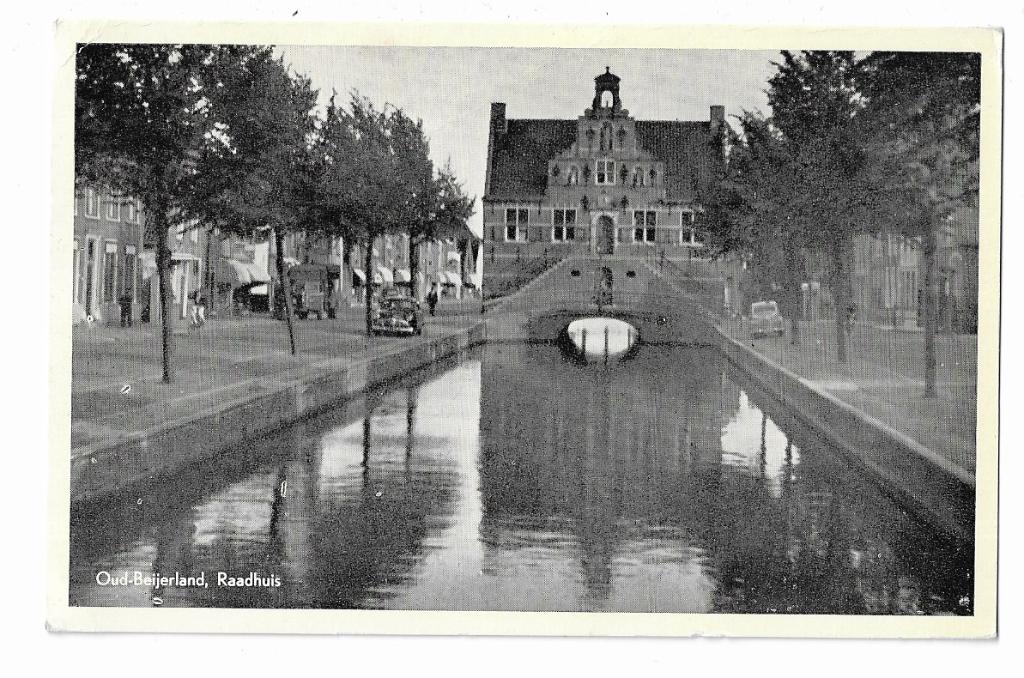 Oud Beijerland, Raadhuis, Ophalen of Verzenden, 1940 tot 1960, Gelopen, Zuid-Holland