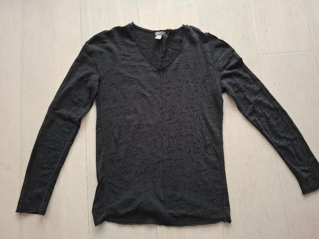 H&M Dividend zwarte v-hals longsleeve maat XS, Kleding | Heren, Truien en Vesten, Zwart, Ophalen of Verzenden, Zo goed als nieuw