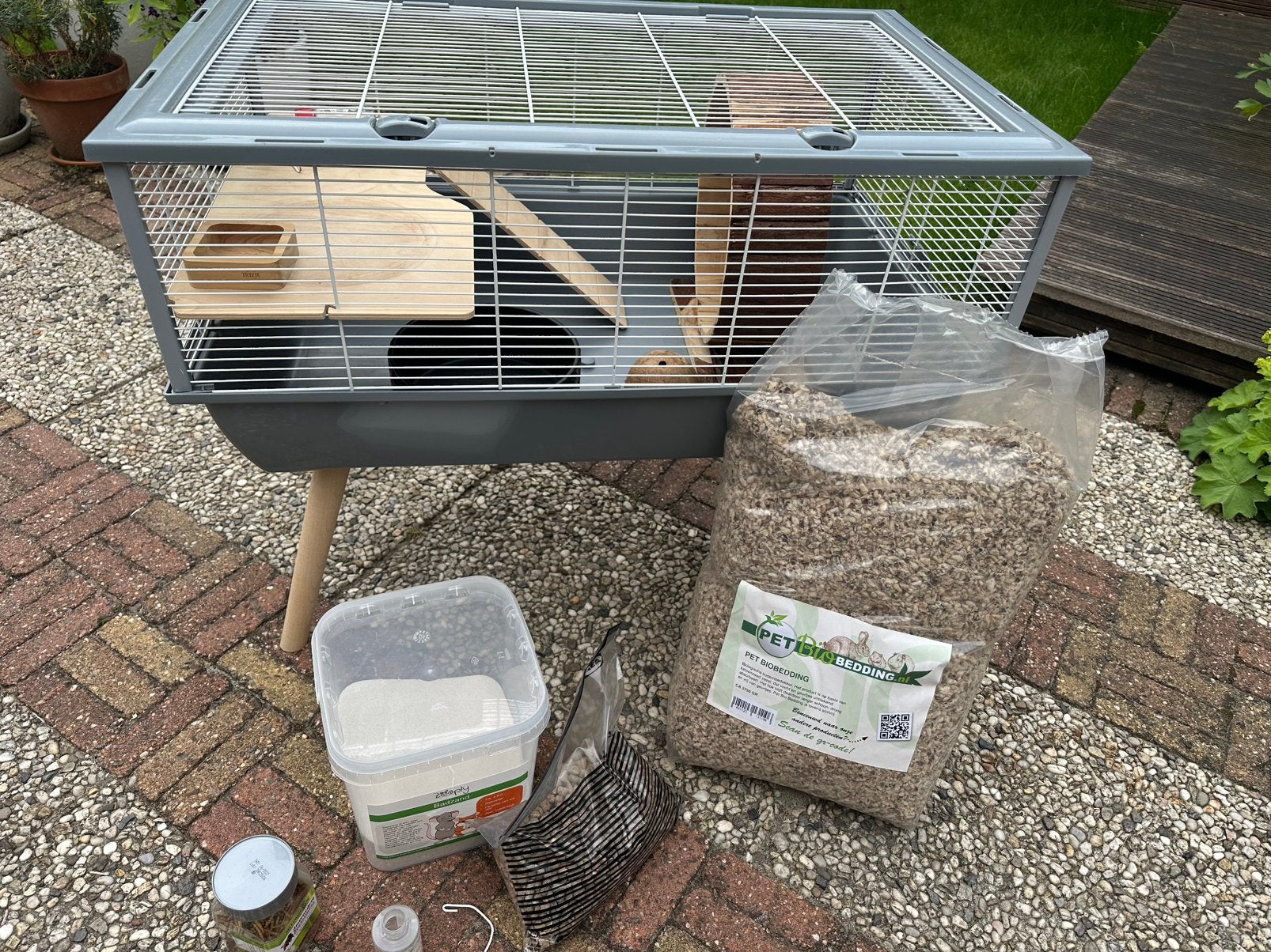 Zolux Neolife hamsterkooi 78x48x75 cm met toebehoren, Dieren en Toebehoren, Ophalen, Kooi, Gebruikt, 60 tot 90 cm
