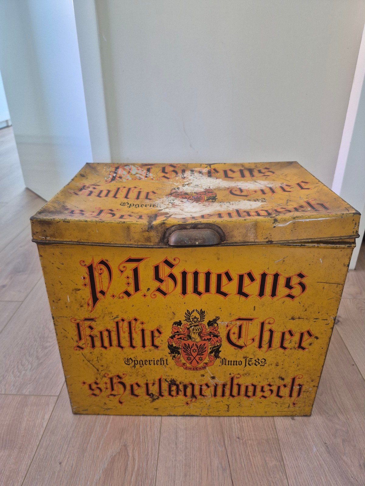 Antiek P.J. Sweens Koffie & Thee Blik 's-Hertogenbosch, Ophalen